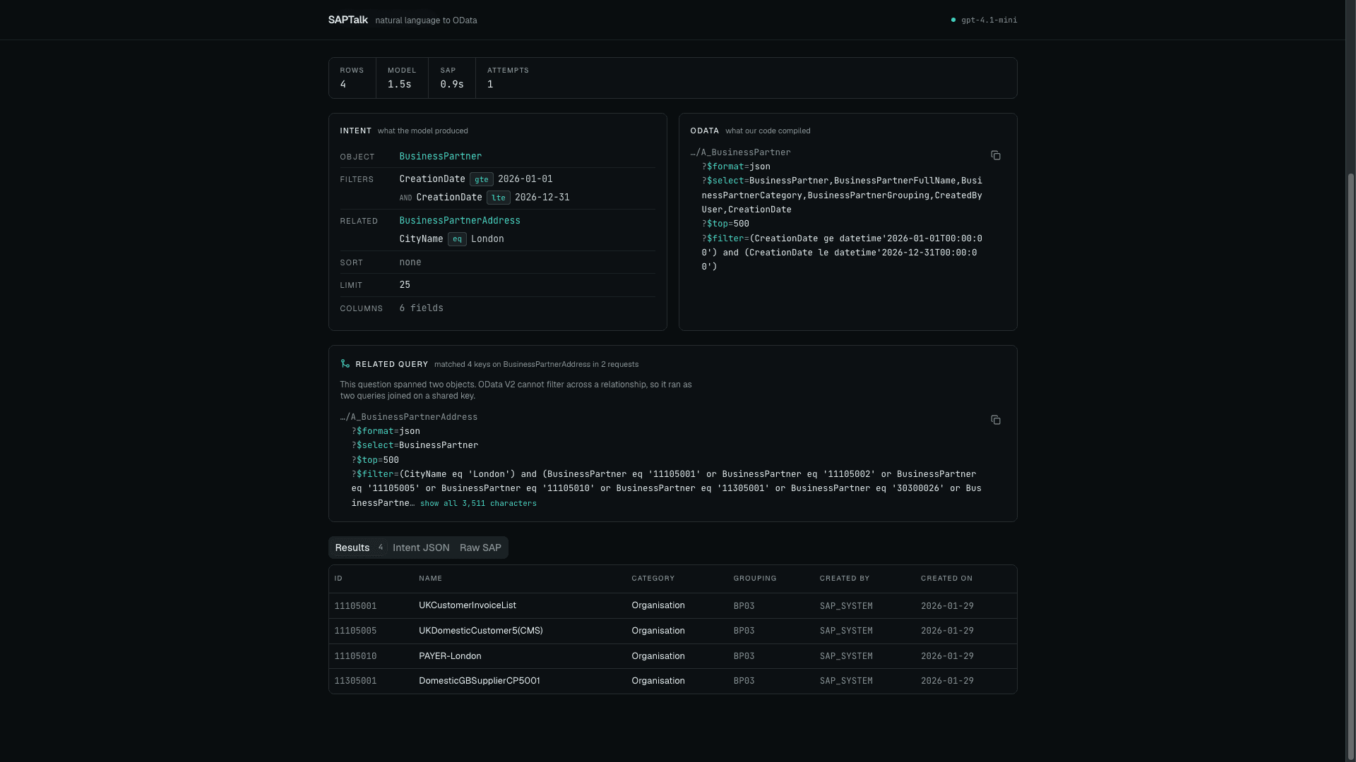 SAPTalk — screenshot 2